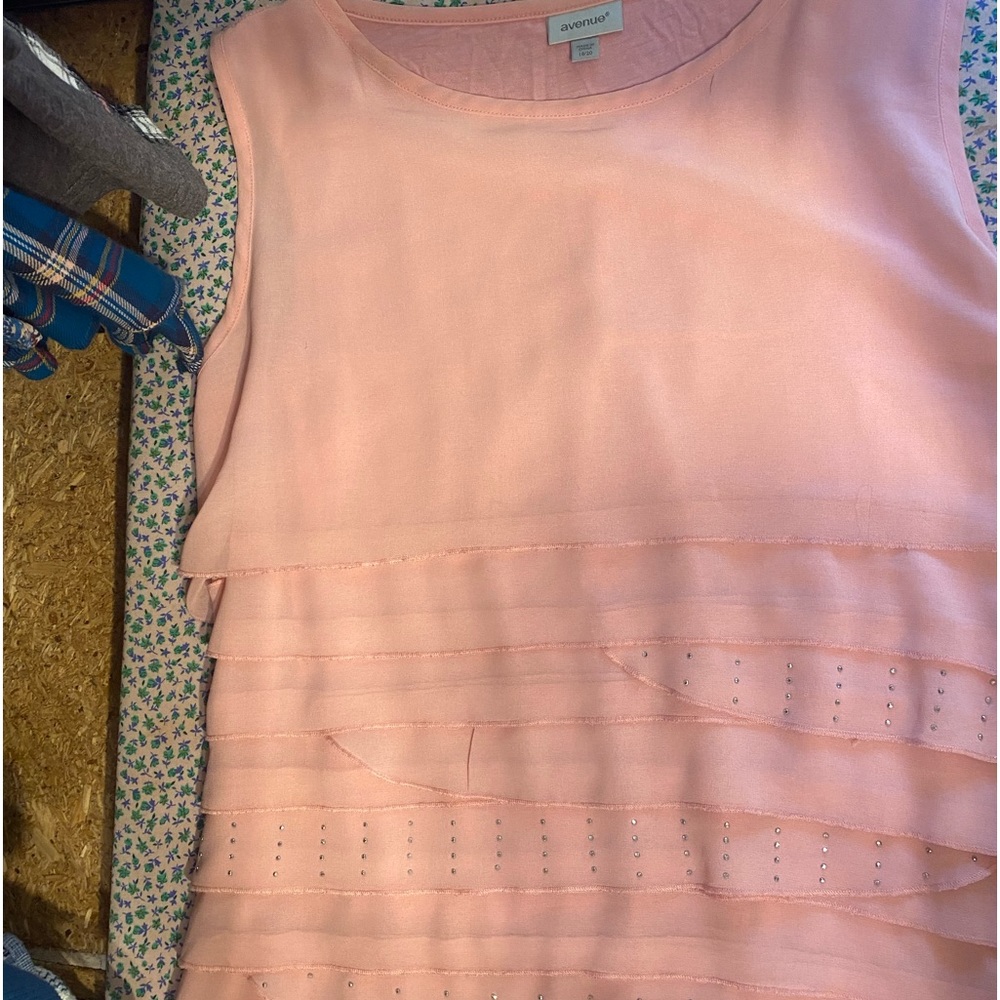 Avenue Size 18 Blush Pink Dressy Tank Top